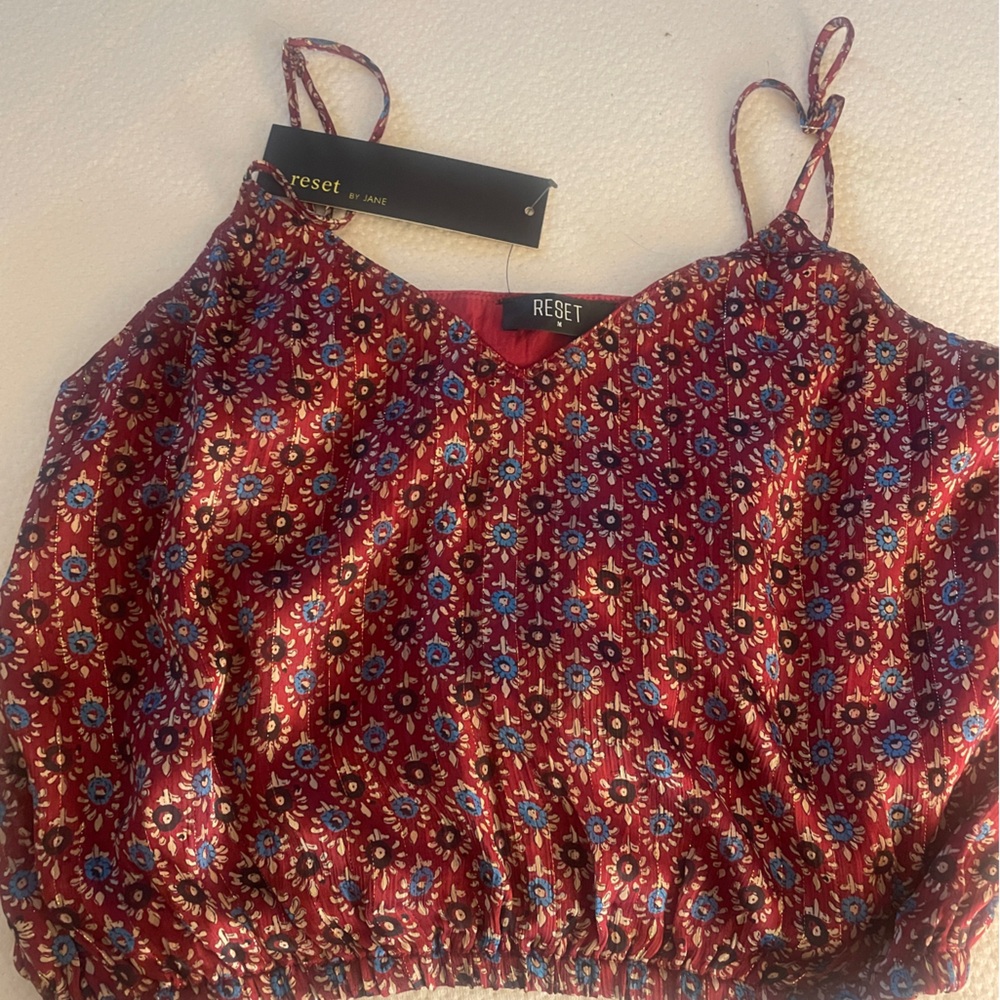 Reset Red Floral Camisole Top